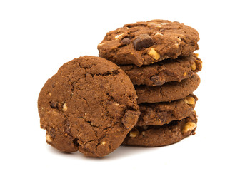 cookies with chocolate and nuts