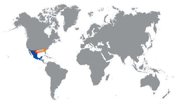 vector mape of mexico