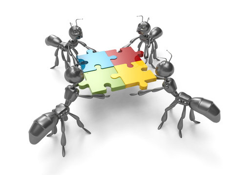 Jigsaw Puzzle-teamwork concept