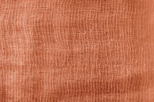 the painted gauze texture of terracotta color