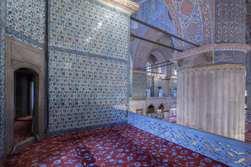 Internal view of Blue Mosque, Istanbul