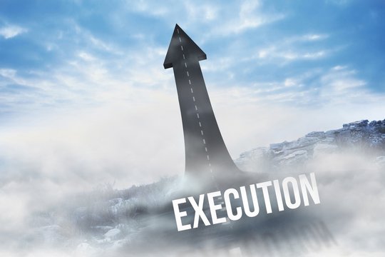 Execution against road turning into arrow