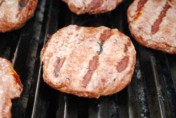 Summertime Beef Burgers on a Summer Grill