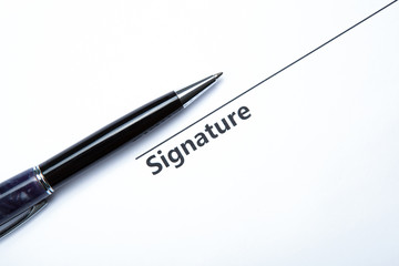 pen and signature