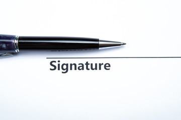 pen and signature