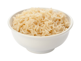 Cooked Rice in a White Bowl