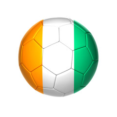 Fototapeta premium football ball with Cote d'Ivoire flag