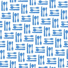 TRAMA SFONDO TRIS POSATE AZZURRO FONDO TRASPARENTE