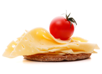 Cheese sandwich isolated on white background cutout