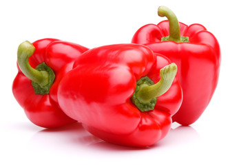 Sweet bell pepper isolated on white background cutout