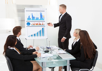Businessman Giving Presentation To Colleagues