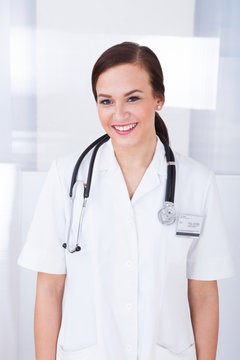 Portrait Of Confident Female Doctor