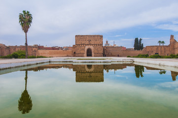 Obraz premium El Badi Palace Pavilion at Marrakech, Morocco