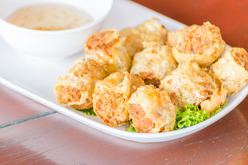 Fried crab shell