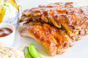 Bbq ribs steak