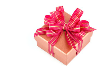 Gift box isolated white background