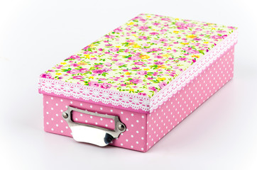 Gift box isolated white background
