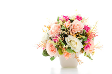 Bouquet flowers isolated on white