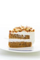 Coffee cake isolated on white background
