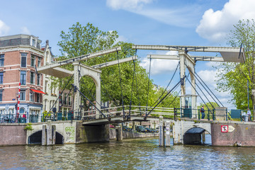 Drawbridge in Amsterdam, Netherands.