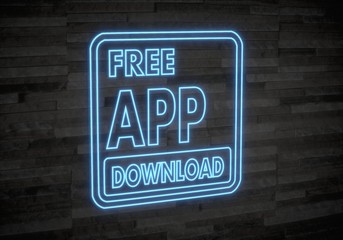 Obraz premium free app download sign on classy stone wall