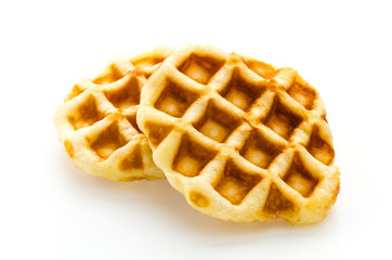 Waffle isolated on white background