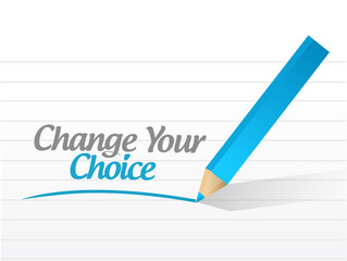 change your choice message illustration design