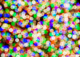 Blurred colourful lights at the background