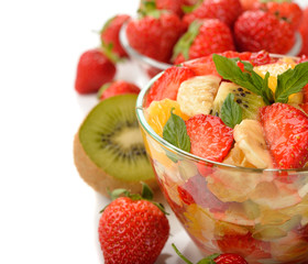 Fruit salad with strawberries