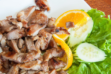 Thai stly BBQ grill pork