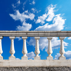 Fototapeta na wymiar Balustrade Pillars on a Cloudy Sky