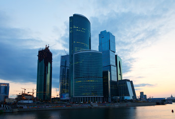 Fototapeta na wymiar View of Moscow. Moscow-city business center, Russia.