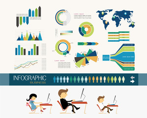 Business people infographics