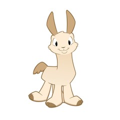 Cartoon Llama Alpaca