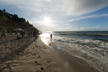Plaża w Jastrzębiej Górze, Polska, Morze Bałtyckie