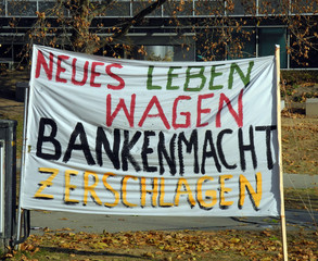 Fototapeta premium Plakat der blockupy-Bewegung