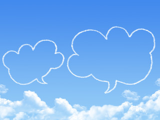 Cloud shaped as chat ,dream concept
