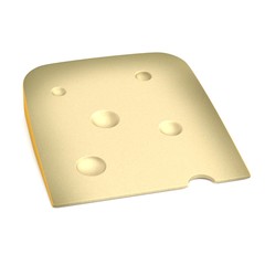 realistic 3d render of cheese