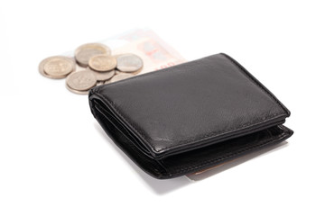 Black leather wallet