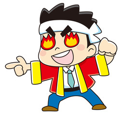 Fototapeta premium 指差す男性店員