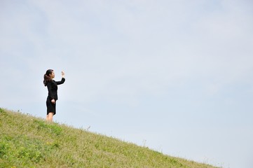 スーツのビジネスマン女性