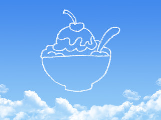 Cloud shaped as Ice cream ,dream concept
