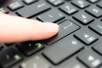 Press button on laptop