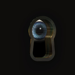 Auge Schlüsselloch