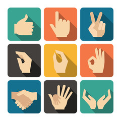 Hands Icons Set