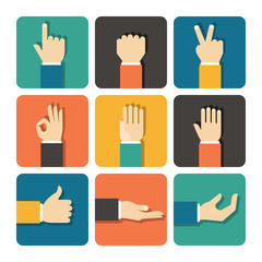 Hands Icons Set