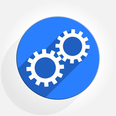 gears flat vector icon