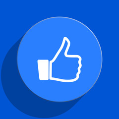 like blue web flat icon