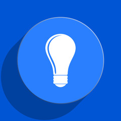 bulb blue web flat icon