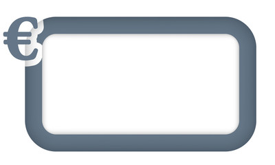 vector box for entering text with euro sign